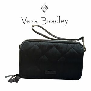 Vera Bradley Black Quilted Wristlet